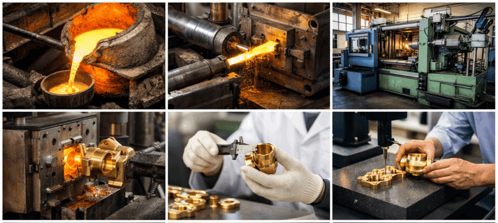 brass die casting process for high-precision brass parts